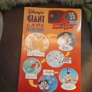 Rare, Vintage 1994 Disney Giant Game Board Book (works and has all pieces!)